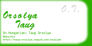 orsolya taug business card